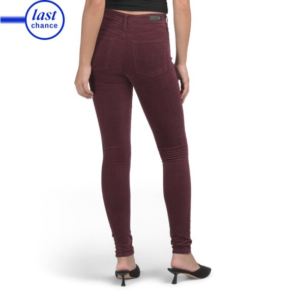 AG Maroon Farrah High Rise Skinny Jeans - Picture 2 of 2